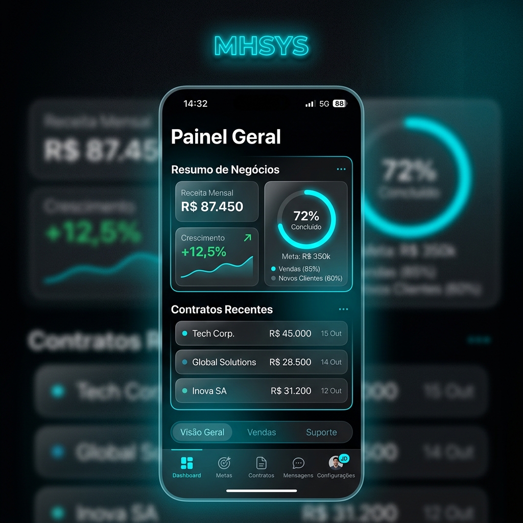 MhSys Dashboard Principal Mobile